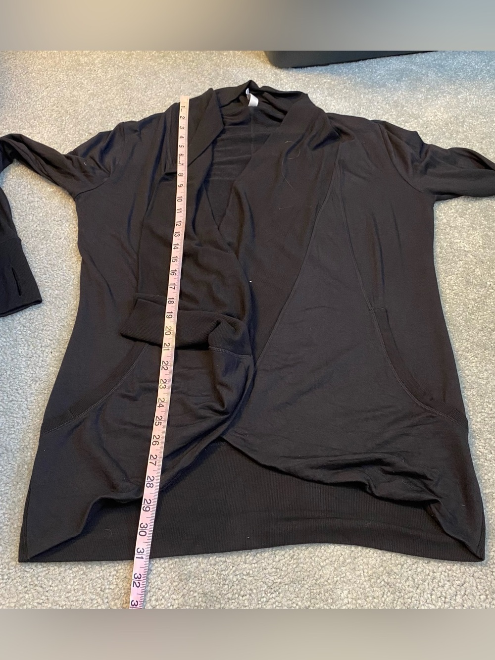 Athleta Pranayama Restore Wrap Black Cardigan Womens Medium Activewear - Picture 8 of 8
